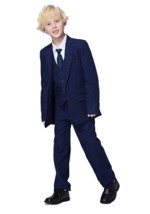 Børne jakkesæt: Altlas - navyblå - drengejakkesæt i 5 dele 
